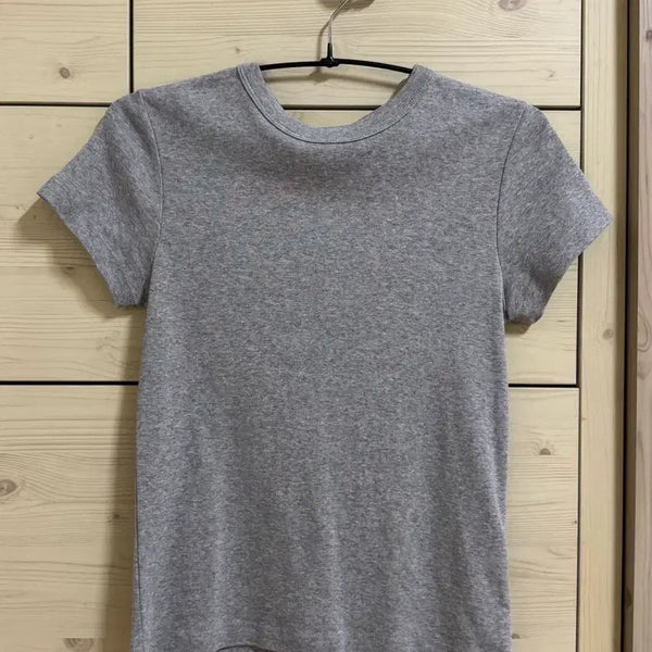 [BUNJANG] MHE Signature Short Sleeve T-Shirt Gray S / MHE 모헤 반팔 그레이 s
