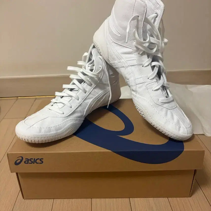[BUNJANG] Asics PRIME ATTACK Boxing/Wrestling Shoes White Size 280 / 아식스 복싱화/레슬링화 프라임어택 올 화이트 Asics PRIME ATTACK all white 사이즈 280