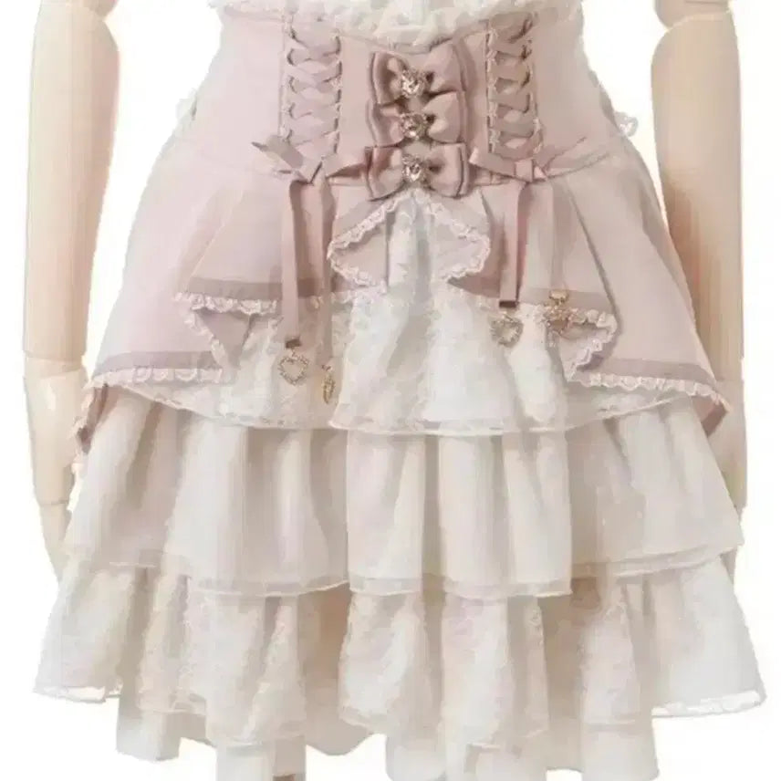 [BUNJANG] Liz Lisa Front Kashcool Skirt Pink Set-up / 리즈리사 프론트 카슈쿨 스커트 핑크 양산형 지뢰계 양지뢰 셋업 디마럽 시허니 앙크루즈 스카판