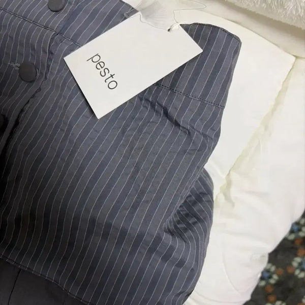 [BUNJANG] Pesto Stripe Midi Skirt / 페스토 스트라이프 스커트