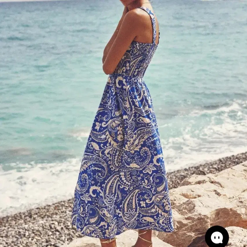[BUNJANG] ZARA Smocked Long Dress / ZARA 스모크 롱원피스