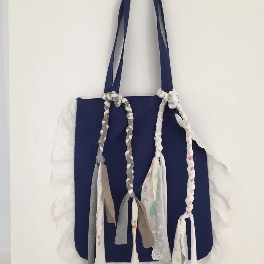 [BUNJANG] Choppeacce Lace Ruffle Tote Eco Bag / 새상품) 초피쓰 choppeacce lace ruffle tote 에코백