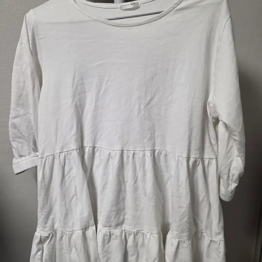 [BUNJANG] White Tiered T-Shirt Dress / [임부복가능] 화이트 캉캉 티셔츠
