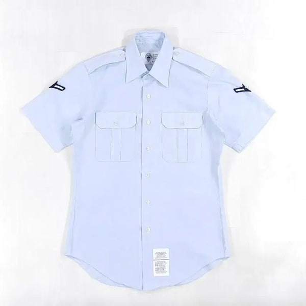 [BUNJANG] US Air Force AF Blue Dress Short Sleeve Shirt Size 15 / 미공군 AF블루 드레스 반팔셔츠 15