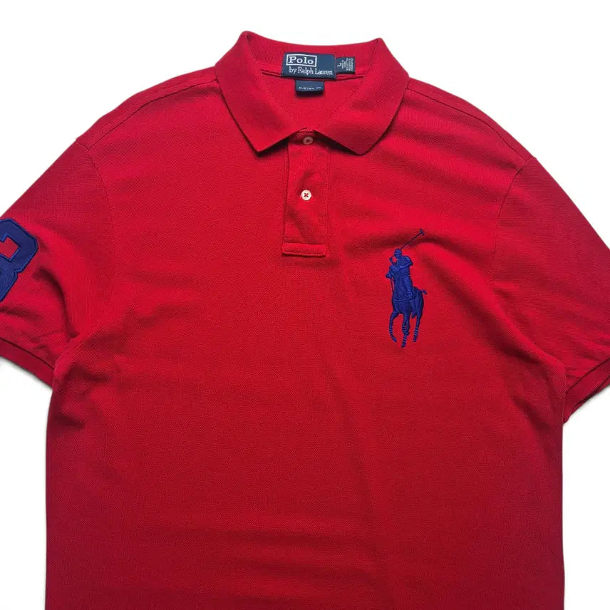 [BUNJANG] Polo Ralph Lauren Big Pony PK Collar T-Shirt Red L / [L] 폴로 랄프로렌 빅포니 PK 카라티 레드