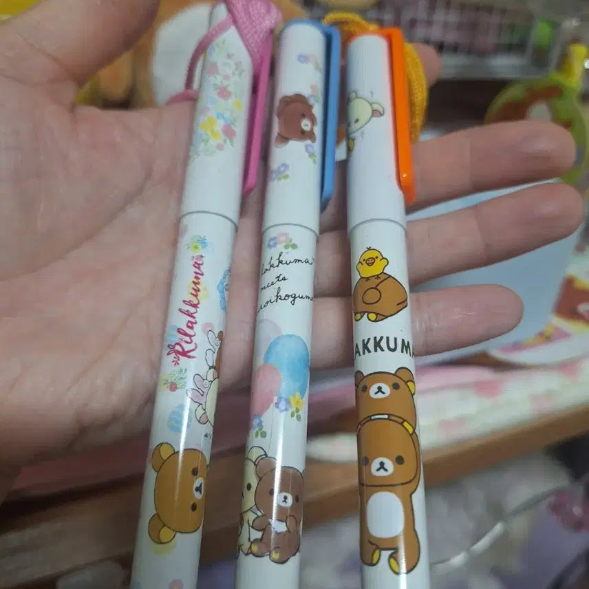 [BUNJANG] Rilakkuma 3-Piece Ballpoint Pen Set / (고전)리락쿠마 볼펜 3개 세트(일괄)