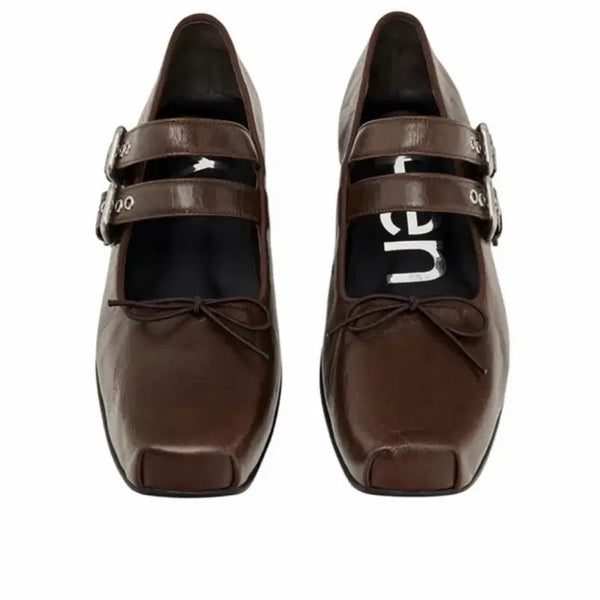 [BUNJANG] Openyy Buckle Ballet Flats Brown / 오픈와이와이 버클 발렛