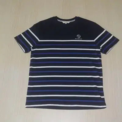 [BUNJANG] Beanpole Navy White Short Sleeve Round T-shirt (Size 100) / (100)709-3D. 빈폴/네이비화이트 반팔라운드티셔츠