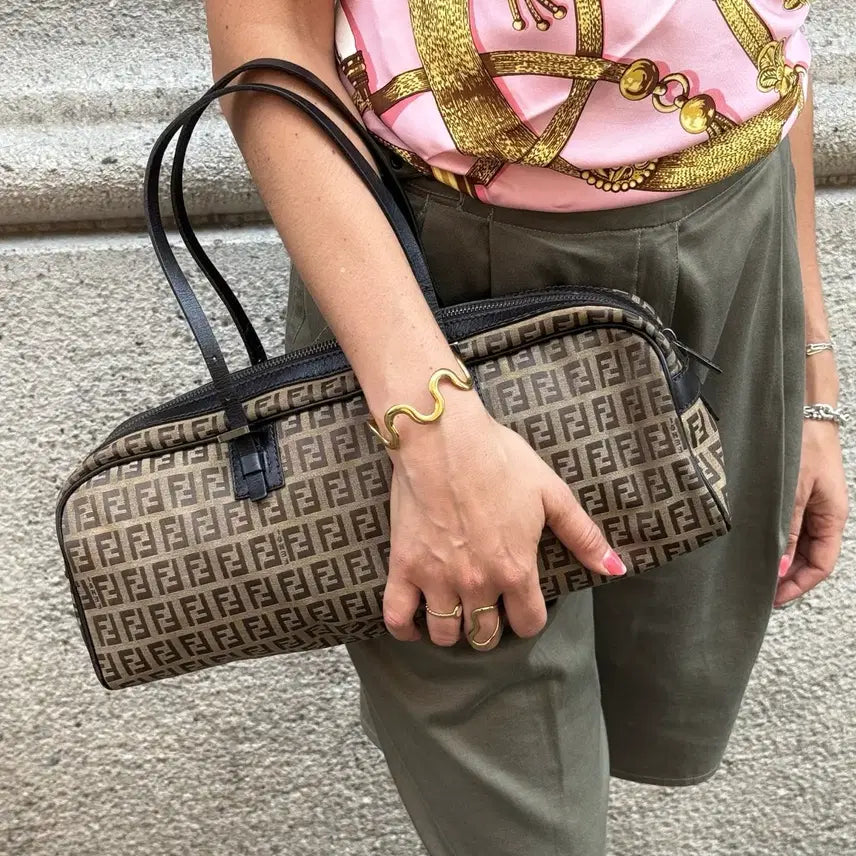 [BUNJANG] Fendi Baguette Tote Bag Black Leather / 펜디 바게트 토트백