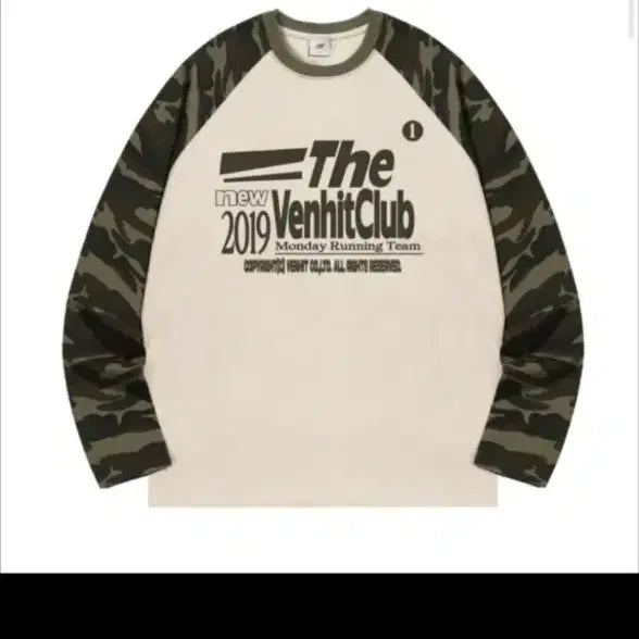 [BUNJANG] VenhitClub 2019 Raglan Long Sleeve T-Shirt Camo / VenhitClub 2019 래글런 긴팔 티셔츠 카모