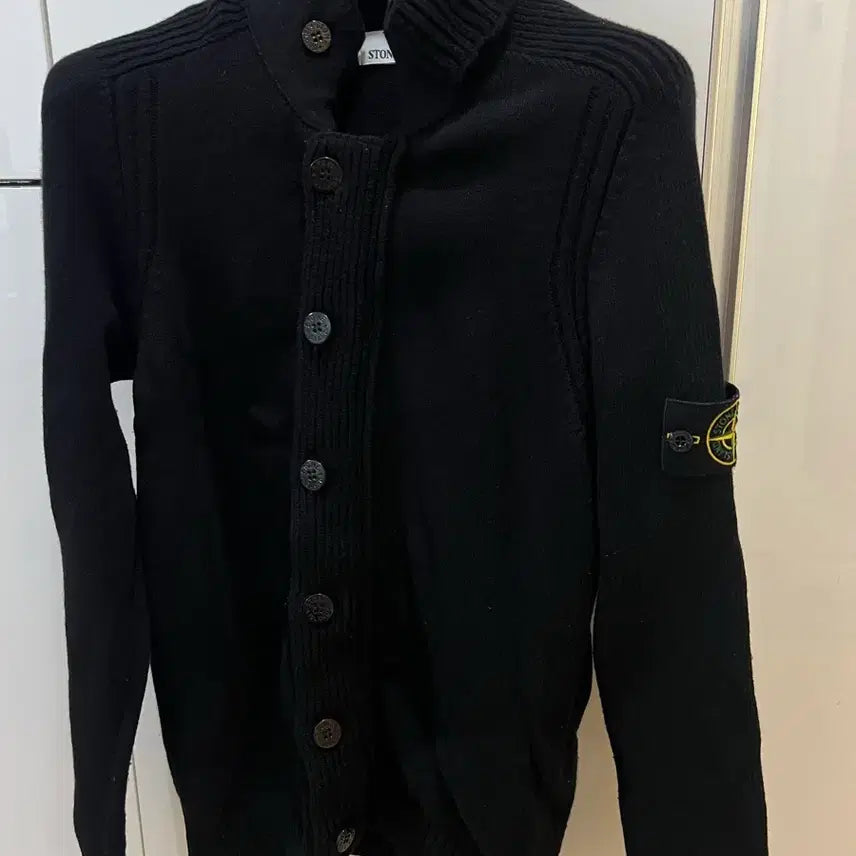 [BUNJANG] Stone Island Zip-Up Cardigan Black M (100-Slim 105) / 스톤아일랜드 집업가디건 블랙 100~슬림105