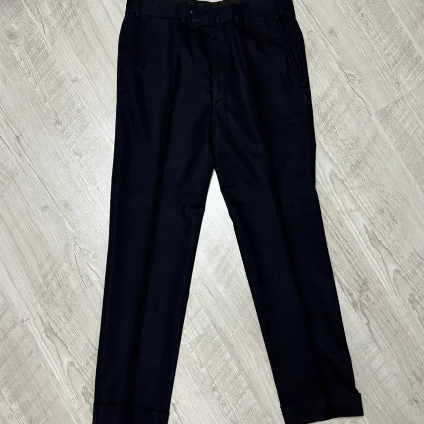 [BUNJANG] Bernardzins William Fit Navy Flannel Trousers Size 40 / Bernardzins 버나드장 윌리엄핏 네이비 플란넬 40사이즈