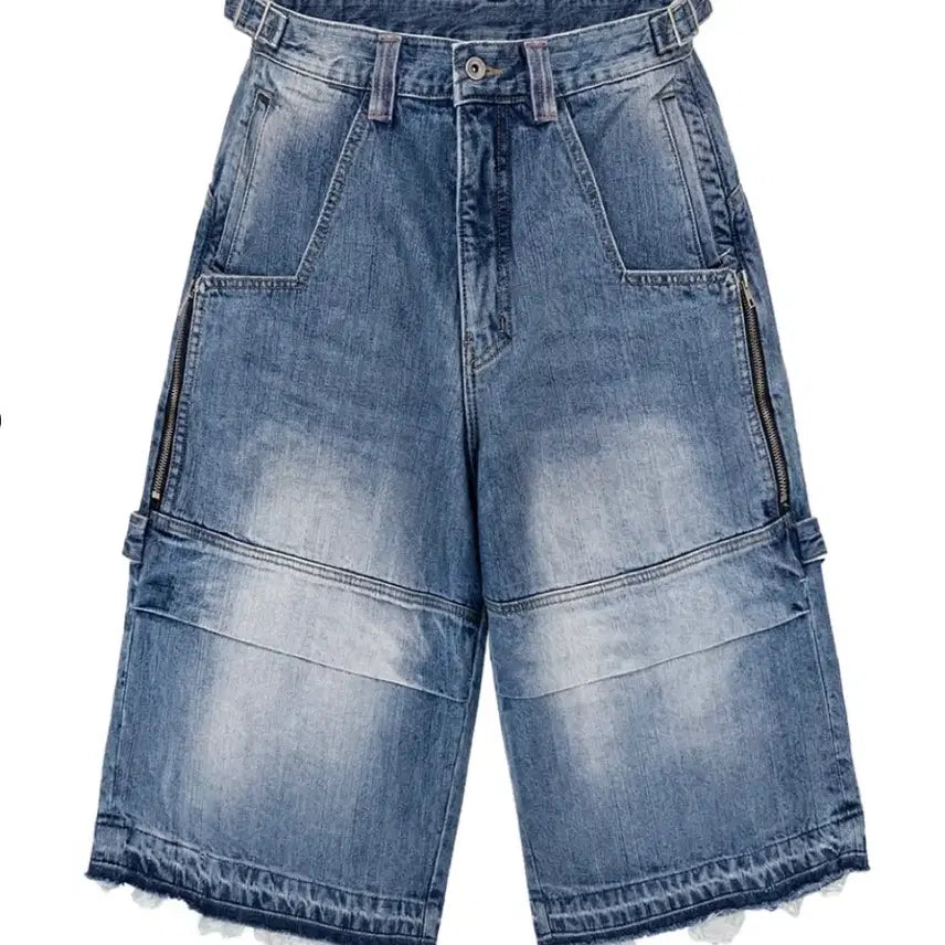 [BUNJANG] Kamien Ground Bermuda Denim Pants Blue Size 3 / 카미엔 그라운드 버뮤다 데님 팬츠 블루 3size