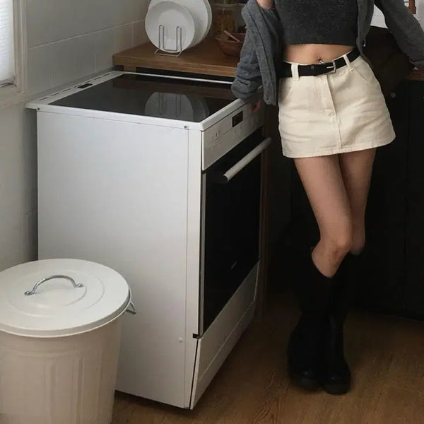 [BUNJANG] Modimood Cotton Skirt Pants Ivory / 우디 코튼 면 스커트 팬츠 아이보리 s 모디무드
