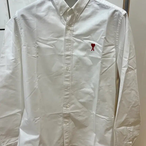 [BUNJANG] AMI Paris Cotton Logo T-Shirt White Size 105 / 아미 셔츠 105
