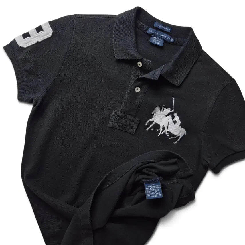 [BUNJANG] Polo Ralph Lauren Big Pony Slim Fit PK Collar T-Shirt Black / [S] 폴로 랄프로렌 빅포니 슬림핏 PK 카라티 블랙