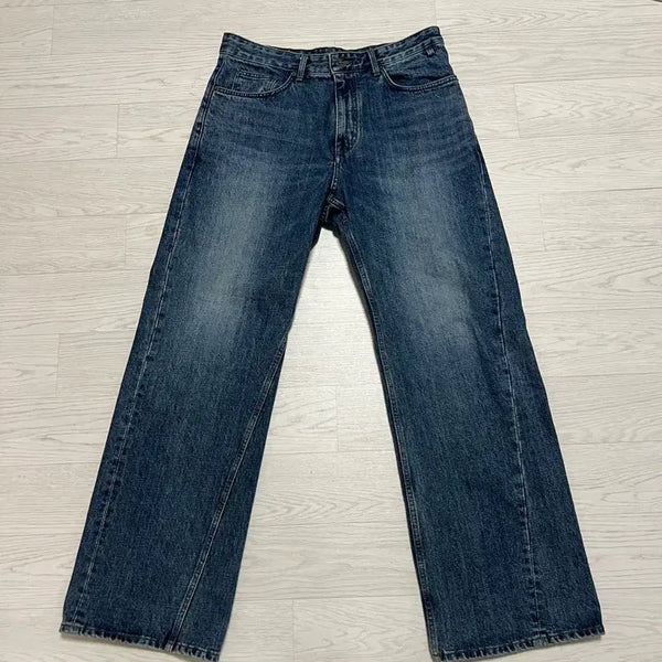 [BUNJANG] Valley Low-Rise Wide Denim Grey Indigo 32 / 밸리에 로우라이즈 와이드 데님 그레이 인디고 32