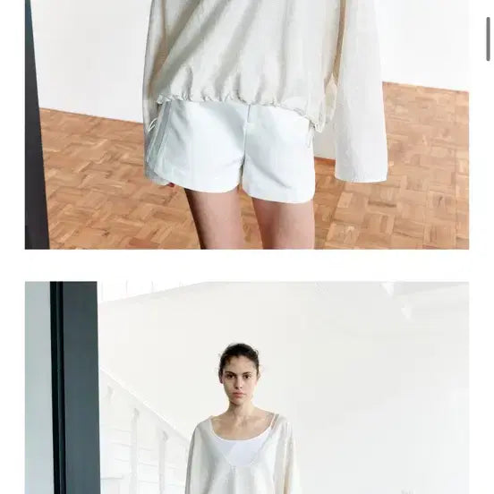 [BUNJANG] Ersi Linen Wide String Blouse / (새상품) 에르시 린넨 와이드 스트링 블라우스