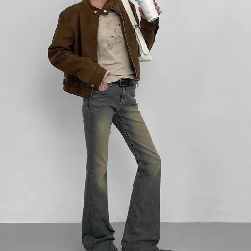 [BUNJANG] Black Up ET Washing Span Bootcut Denim Pants / 블랙업 이티 워싱 스판 부츠컷 데님팬츠 BLUE