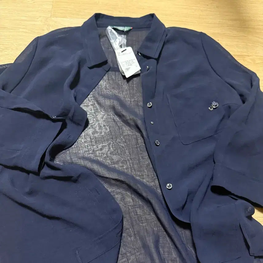 [BUNJANG] Crocodile See-Through Blouse / 크로커다일 시스루블라우스