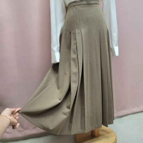 [BUNJANG] SUNDAY Pin Tuck Pleats Long Skirt / SUNDAY 단정 핀턱 플리츠 롱스커트