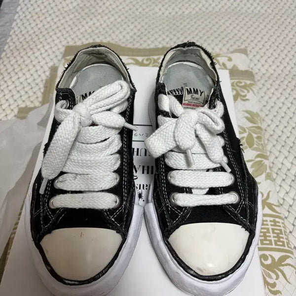 [BUNJANG] Maison Mihara Yasuhiro Peterson Black Sneakers Size 38 / 미하라 야스히로 피터슨 블랙 스니커즈 38