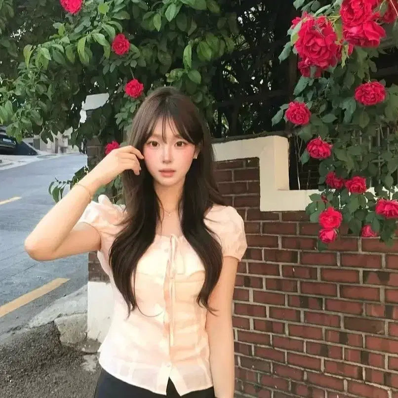 [BUNJANG] Ailee Sheer Blouse / 데이트룩 아일리 시어  블라우스