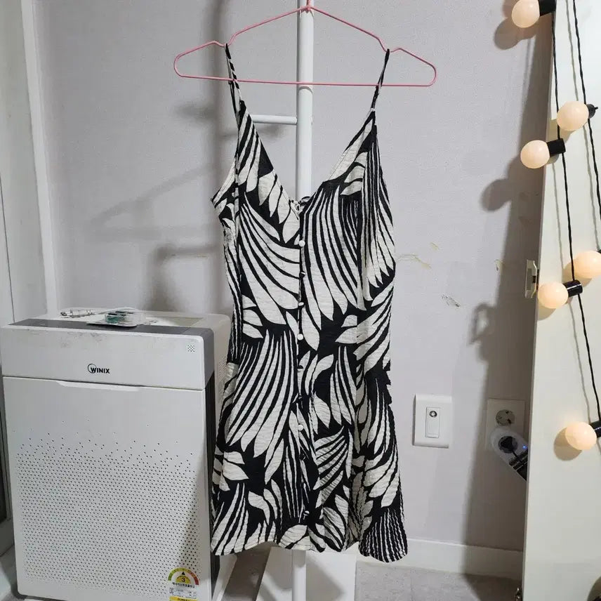 [BUNJANG] Morrigirl Grunge Gyaru Pattern Slip Dress / 모리걸 그런지 갸루 패턴 슬립 원피스