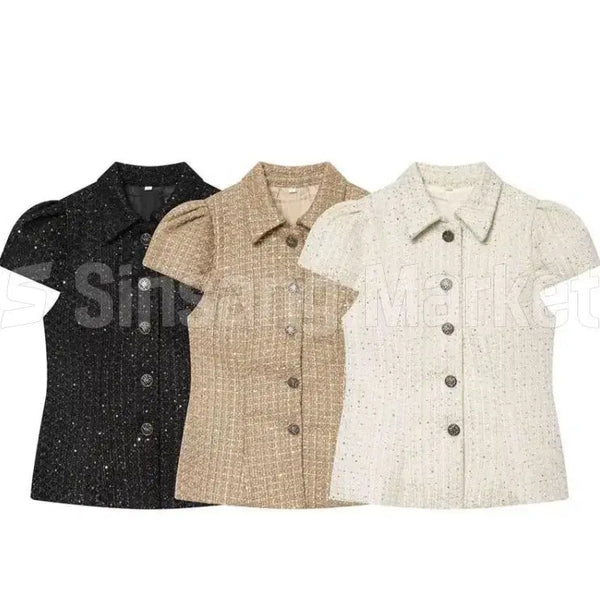 [BUNJANG] Obel Tweed Short Sleeve Jacket / [빠른발송] 오빌 트위드 jk 반팔 트위드자켓 반팔자켓