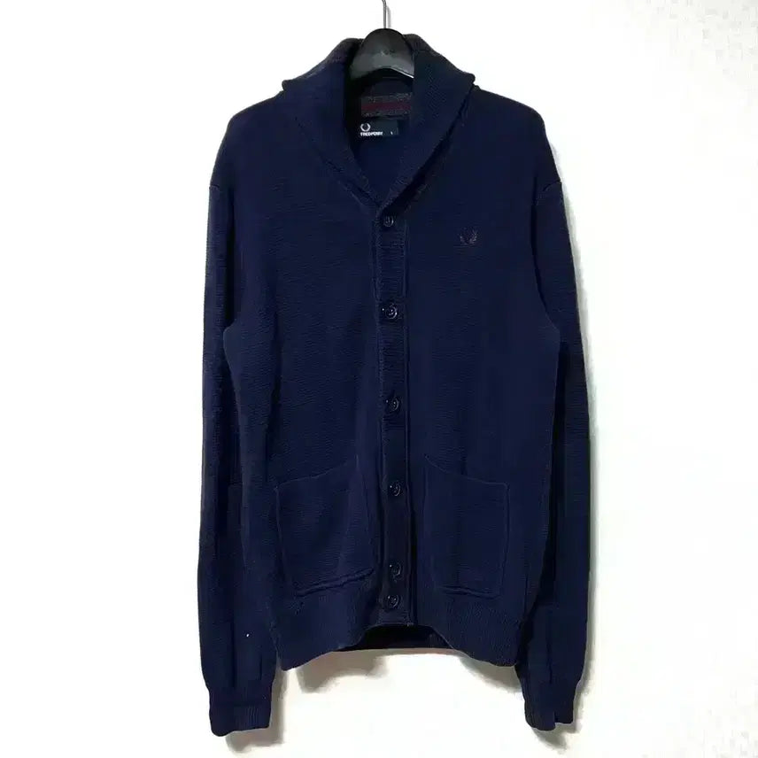 [BUNJANG] Fred Perry Shawl Collar Knit Cardigan Jacket / [S,90]프레드페리 숄카라 니트 가디건 자켓