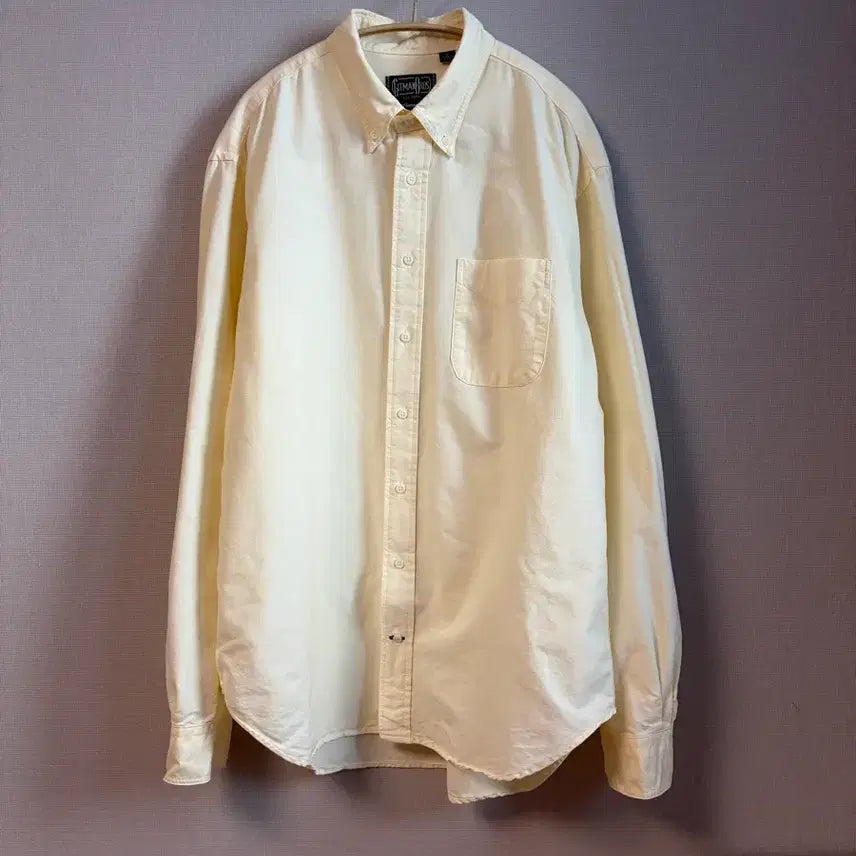 [BUNJANG] Gitman Vintage Oxford Button-Down Shirt Lemon Yellow XL / 깃먼 빈티지 옥스포드 버튼다운 셔츠 레몬옐로우 XL