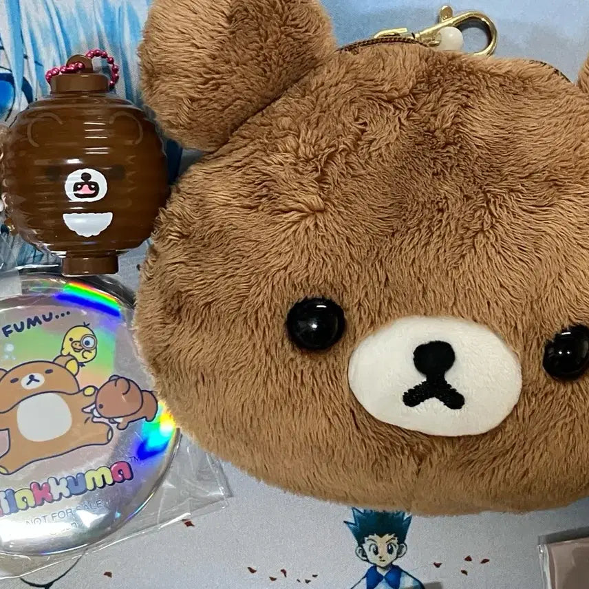 [BUNJANG] Rilakkuma Korilakkuma Doll Keychain, Can Badge, Light Keychain Bundle Set / 리락쿠마 코리락쿠마 인형키링 캔뱃지 라이트키링 일괄