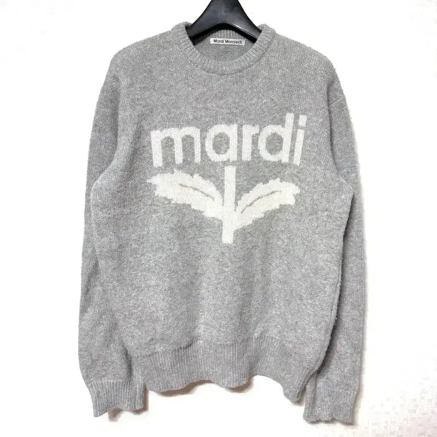 [BUNJANG] Mardi Mercredi Women's Wool Cashmere Big Logo Knit Sweater / [Free]마르디 여성 울 캐시미어 빅로고 니트 스웨터