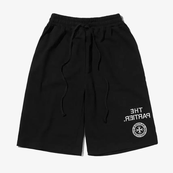 [BUNJANG] PUNCHED DRESSED PARTY BOYZ Bermuda Sweatpants Black Size 2 / 펀치드렁크파티즈 버뮤다 스웨트팬츠