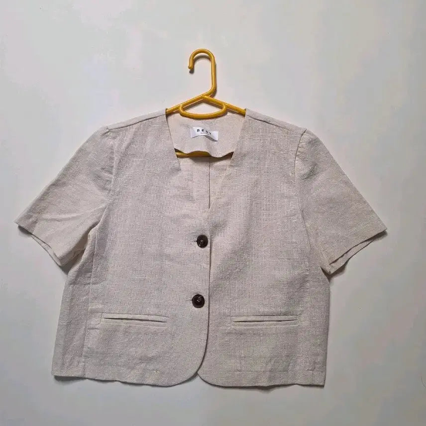 [BUNJANG] Linen Short Sleeve Jacket / 여름 반팔 린넨 자켓
