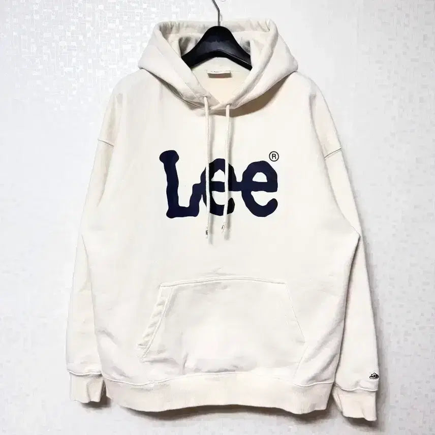 [BUNJANG] Lee Big Logo Hoodie Ivory Oversized Fit M / [M,95]Lee 빅로고 후드티 아이보리 오버핏