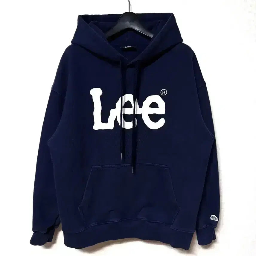 [BUNJANG] Lee Big Logo Hoodie Navy Oversized Fit / [S,90]Lee 빅로고 후드티 네이비 오버핏