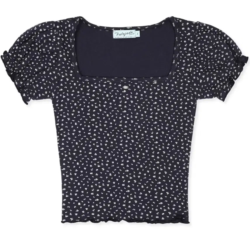 [BUNJANG] Pale Jaded Wave Tea Flower Navy / 페일제이드 웨이브 티 플라워 네이비