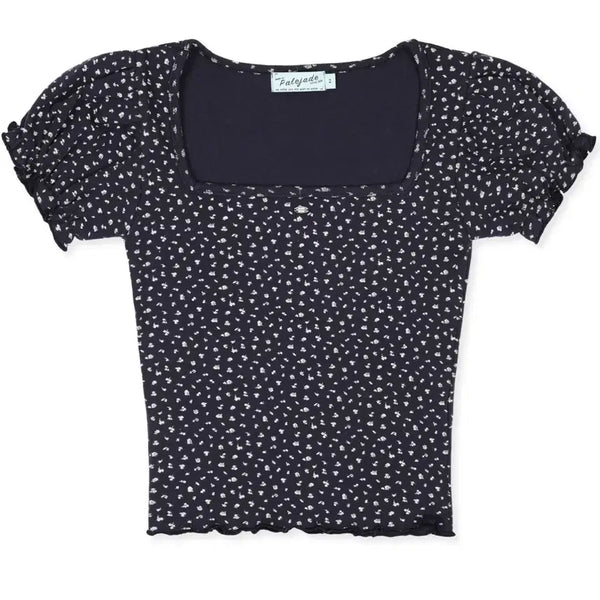 [BUNJANG] Pale Jaded Wave Tea Flower Navy / 페일제이드 웨이브 티 플라워 네이비