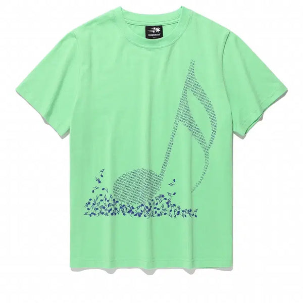 [BUNJANG] Nice Ghost Club Music Note T-Shirt Yellow Green / 나이스고스트클럽 music note tee(yellow green)
