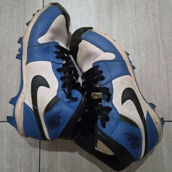 [BUNJANG] Nike Air Jordan 1 Low Blue Baseball Cleats / 나이키 에어조던1 로우 블루 270 야구화