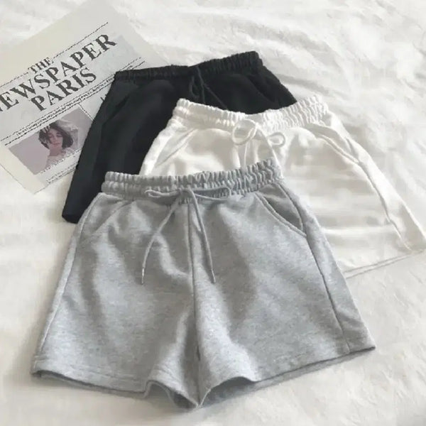 [BUNJANG] Ablley Wide Ribbed Waist Banding Pocket Training Shorts Grey S / (새상품) 에이블리 와이드 쭈리 허리 밴딩 포켓 트레이닝 반바지 숏팬츠 그레이 S