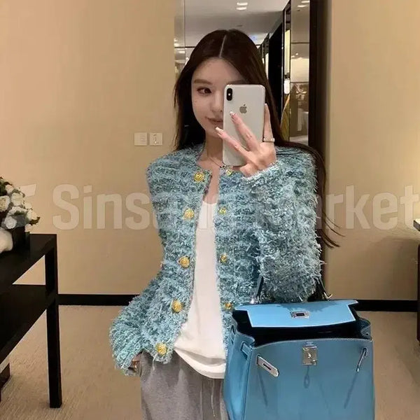 [BUNJANG] Marina Tweed Cardigan Jacket / [빠른발송] 마리나 트위드 가디건 트위드자켓 수입 니트 자켓