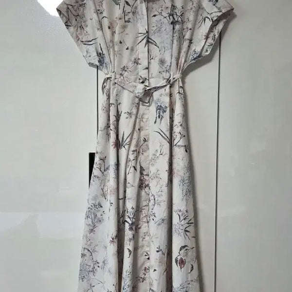 [BUNJANG] Luxury Floral Shirt Long Dress / 새상품/럭셜 플로럴 셔츠 롱 원피스