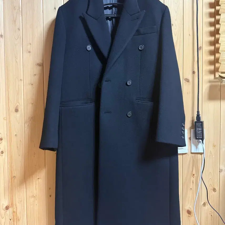 [BUNJANG] STU Double Black Coat L Size / stu 더블 블랙코트 팝니다