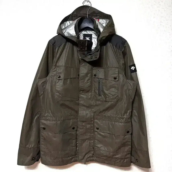 [BUNJANG] Descente Woven Zip-Up Windbreaker Jacket Khaki / [L,100]데상트 바람막이 집업 우븐 자켓 카키