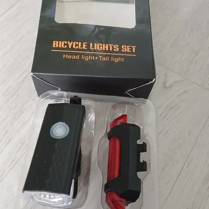 [BUNJANG] USB Rechargeable Bicycle Light Set (Headlight + Taillight) / 자전거 라이트 세트 헤드라이트+테일라이트 USB 충전식