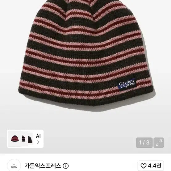 [BUNJANG] Garden Express Striped Beanie / 가든익스프레스 스트라이프 비니