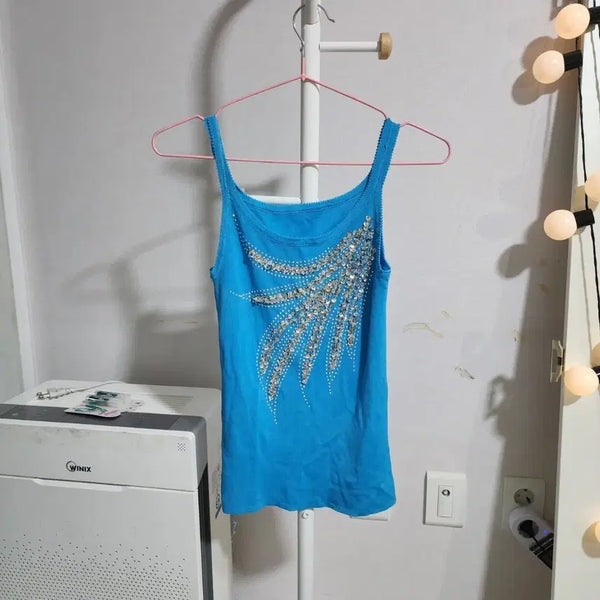 [BUNJANG] Y2K Cubic Sleeveless Top / 갸루 팝갸루 큐빅 y2k 00s 슬리브리스 나시