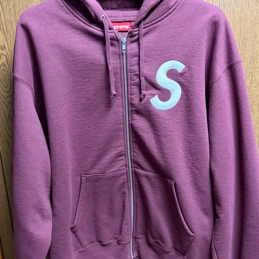[BUNJANG] Supreme S Logo Hooded Zip-Up Maroon XL / 슈프림 S로고 후드 집업 XL 마룬